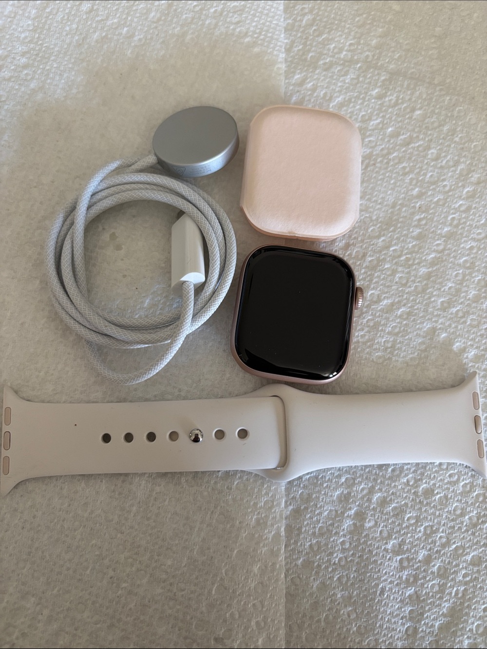 Apple Smartwatch in Pink Gold with Pale Pink Sand Sport Band